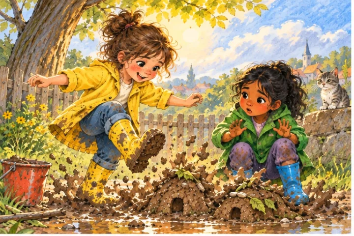 Illustrated scene 1 from The Apology with Boots On.