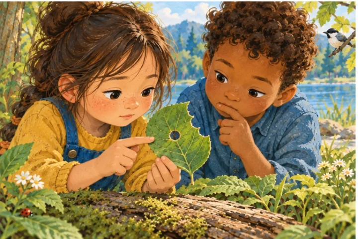 Illustrated scene 3 from The Leaf with a Little Door.