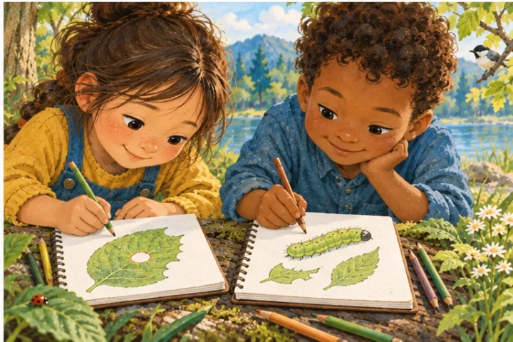 Illustrated scene 4 from The Leaf with a Little Door.