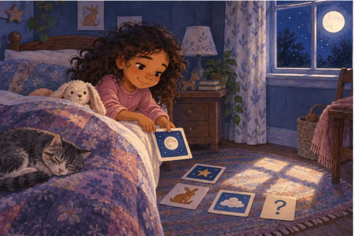 Illustrated scene 3 from The Moon Kept One Window.