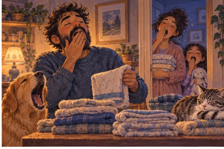Illustrated scene 2 from The Yawn That Took the Long Way.